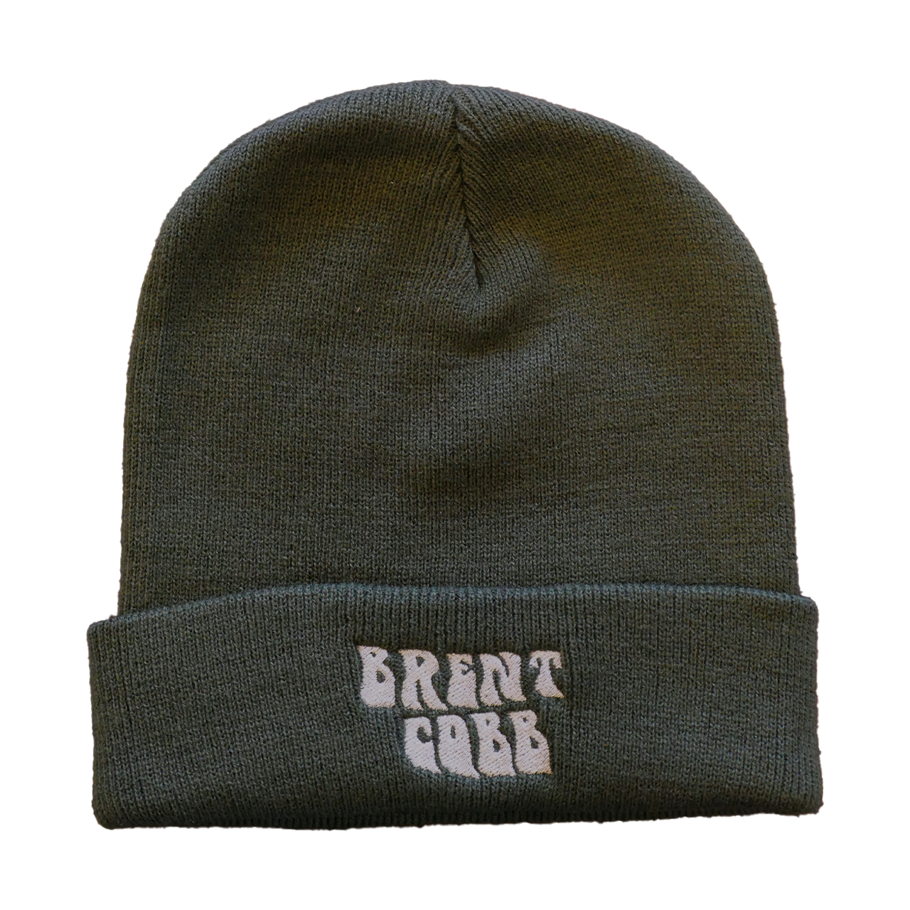 green beanie, white text reads "Brent Cobb"